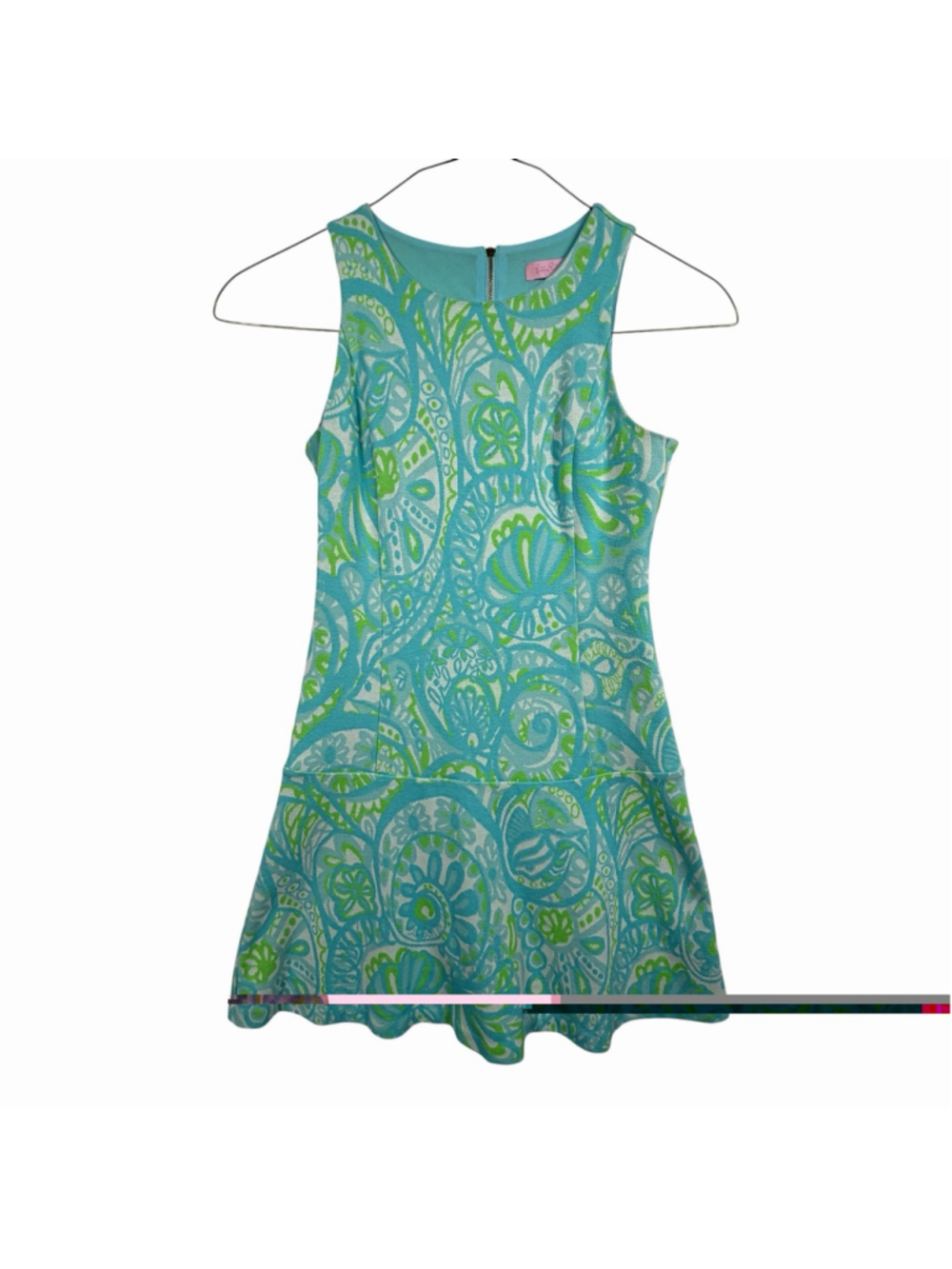 Lilly Pulitzer Janice Sheath Dress Blue Green Paisley Colorful Women's Size XS - Picture 2 of 9